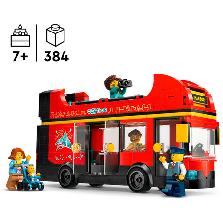 Czerwony piętrowy autobus turystyczny Lego City - 60407