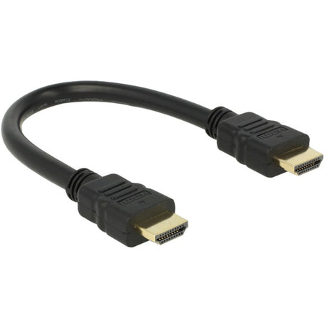 Delock kabel High Speed HDMI z Ethernetem - HDMI a męski > HDMI a męski kabel (czarny, 0,25 m, 4k)