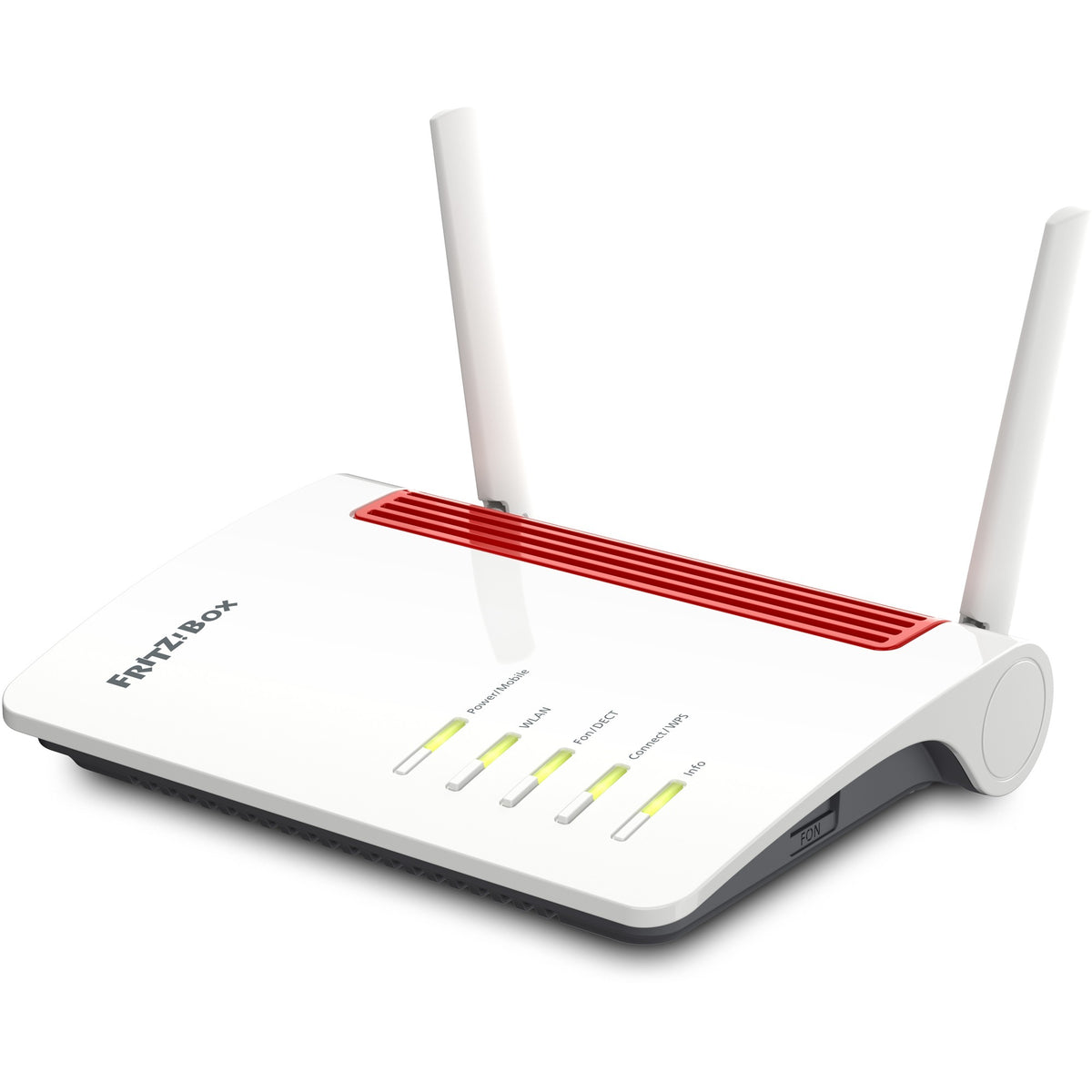 Fritz! box 6850 5g międzynarodowy router WLAN LTE (biały czerwony, mesh Wi-Fi, 4g (lte), 3g (umts hspa+)