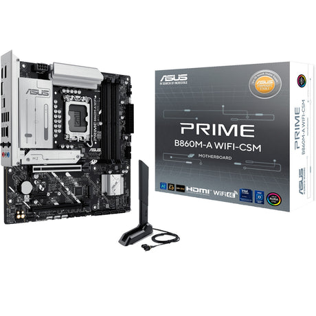 Płyta główna Asus Prime B860M-A WiFi Socket 1851 (RAID, 2,5 GB-LAN, WiFi 6e, BT, dźwięk, µATX)