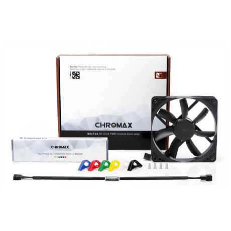 Noctua nf-s12a pwm chromax.black.swap wentylator do obudowy (czarny, 120 x 120 x 25 mm)