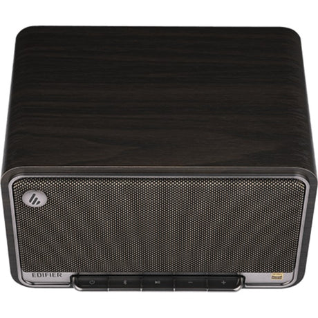 Bezprzewodowy głośnik stołowy Edifier d32 (ciemnobrązowy srebrny, Bluetooth, Wi-Fi (Apple Airplay), USB-C, AUX)