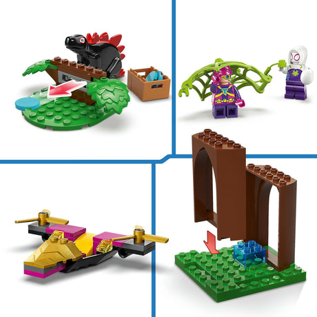 Lego Spidey 11200 Bitwa raptorów Pająka i Babki w domku na drzewie