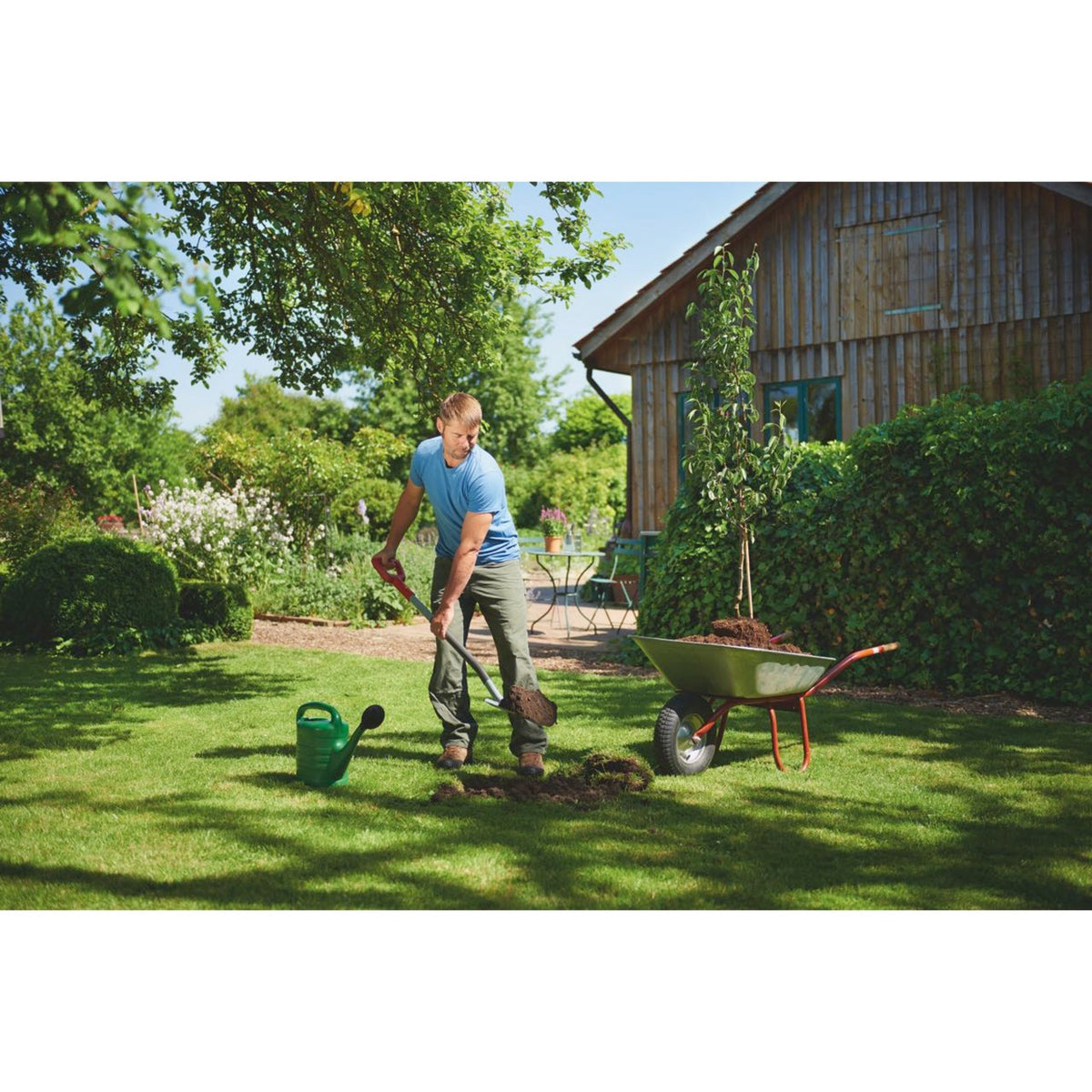 Szpiczasty szpadel męski Wolf-garten asp-d (czerwono-szary)