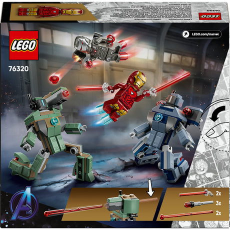 Lego® ǀ Marvel Iron Man i machina wojenna kontra drony młotkowe - 76320