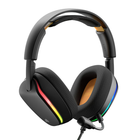 Glorious GHS Eternal RGB - stereofoniczny zestaw słuchawkowy do gier RGB nauszny zestaw słuchawkowy do gier (czarny, PC, PS5, PS4, Switch, USB-C)