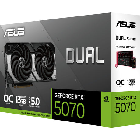 Karta graficzna Asus Dual GeForce RTX 5070 OC (DLSS 4, 3x Display Port, 1x HDMI 2.1)