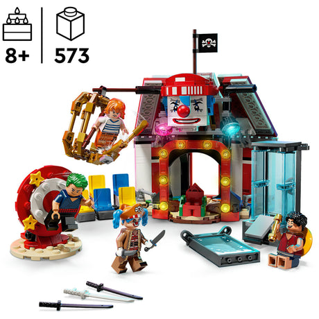 Jednoczęściowy zestaw konstrukcyjny Lego ® z namiotem cyrkowym i buggy klaunem - 75637