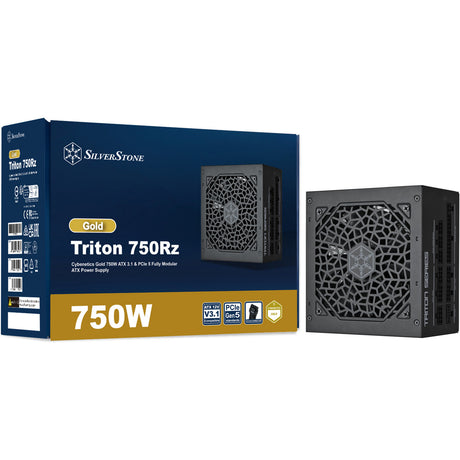 Zasilacz modułowy Silverstone Triton 750rz o mocy 750 W (czarny, 1x 12v-2x6, 3x pcie)