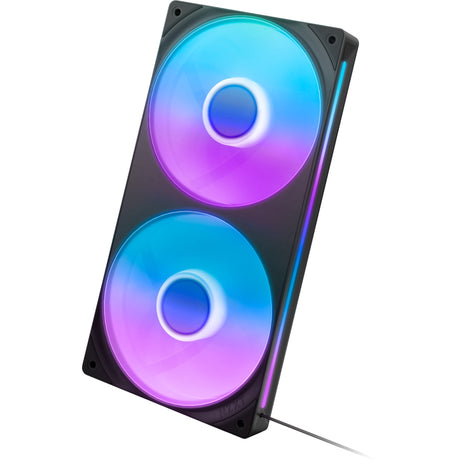 Wentylatory rdzeniowe Nzxt f240 rgb (czarne, 2 sztuki, 240 x 120 x 26 mm)