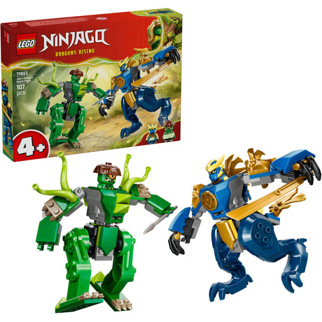 Lego ® ninjago® – bitwa smoczego mecha Jay’a – zabawkowy mech – zestaw do zabawy z 2 minifigurkami – 71853