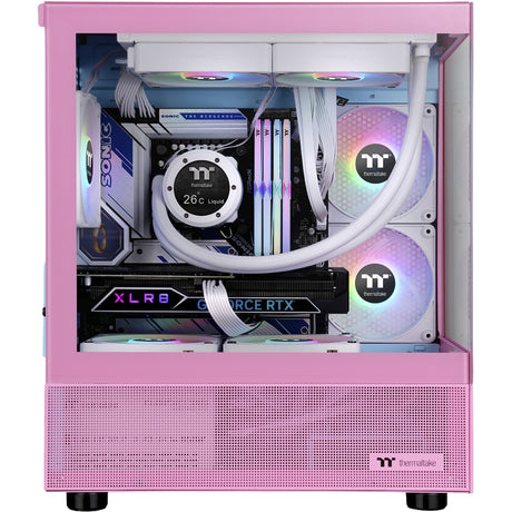 Obudowa mini tower Thermaltake View 170 tg argb (różowy | 2x usb-a | rgb | szkło hartowane)