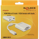 Delock adapter micro HDMI do VGA (biały)