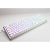 Ducky one 3 klasyczna, czysta biała klawiatura mechaniczna rgb (biała, układ amerykański (qwerty), wiśnia mx cicha czerwona, 100%, dioda rgb, podwójny strzał pbt, możliwość wymiany podczas pracy, mechanika szarlatanu)