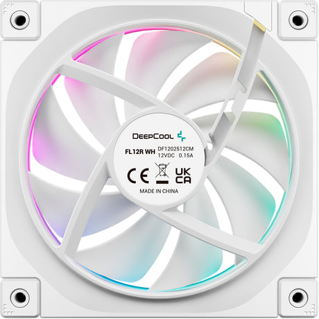 Wentylator obudowy Deepcool fl12r rgb (biały, 120 x 120 x 25 mm, pwm)
