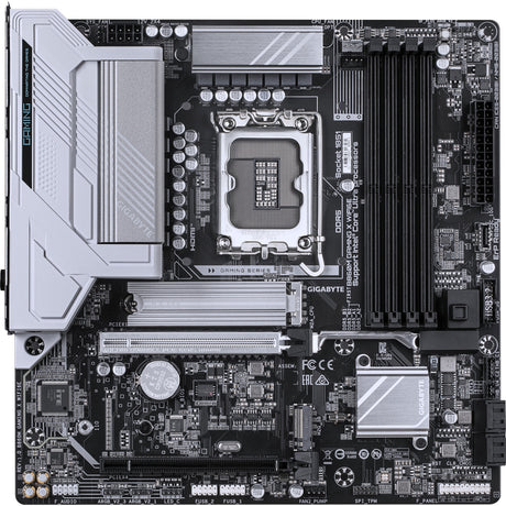 Płyta główna Gigabyte B860M Gaming x WiFi 6E z gniazdem 1851 (RAID, 2,5 GB LAN, WiFi 6E, BT, dźwięk, µATX)