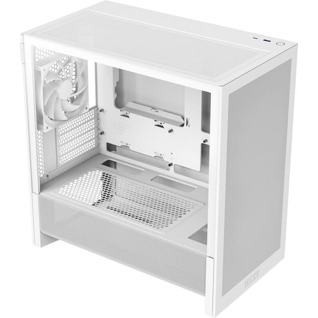 Obudowa midi tower Nzxt h3 flow (biała (matowa) | 1x USB-A | 1x USB-C | szkło hartowane)