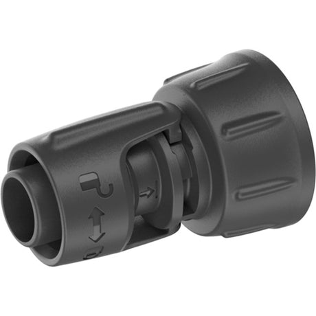 Króciec przyłączeniowy do kranu z systemem mikrokroplowym Gardena 13 mm (1 2 ) – 3 4 króciec gwintowany (ciemnoszary)