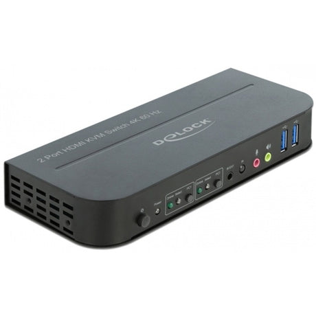 Delock Przełącznik HDMI KVM Przełącznik KVM (czarny, 4K 60 Hz, USB 3.0, audio)