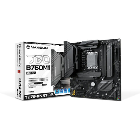 Płyta główna Maxsun MS-Terminator B760M GKD5 Dark Socket 1700 (czarna, RAID, 2,5 GB-LAN, dźwięk, µATX)