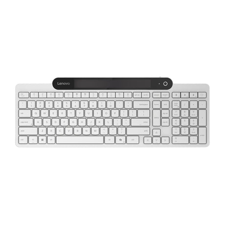 Samoładująca klawiatura Bluetooth Lenovo 800 (biała, układ US (QWERTY), tłok, 100%, przełącznik tłokowy, Bluetooth 5.1, USB-C)