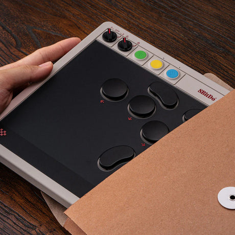 Kontroler 8bitdo Arcade (szary czerwony, 2,4 GHz Bluetooth USB, Nintendo Switch 1 + 2, PC)
