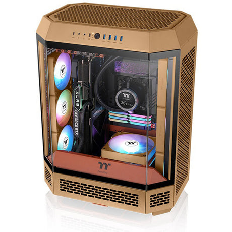 Thermaltake ct120 ex Reverse argb Sync wentylator chłodzący do komputera żwirowy (pakiet 3 wentylatorów) wentylatory do obudowy (jasnobrązowy, 3 sztuki, 120 x 120 x 25 mm, pwm)