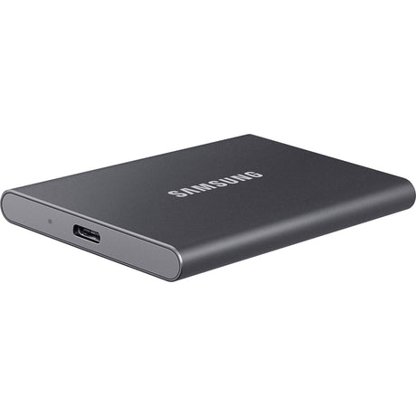 Zewnętrzny dysk SSD Samsung szary 57 mm x 85 mm x 8 mm