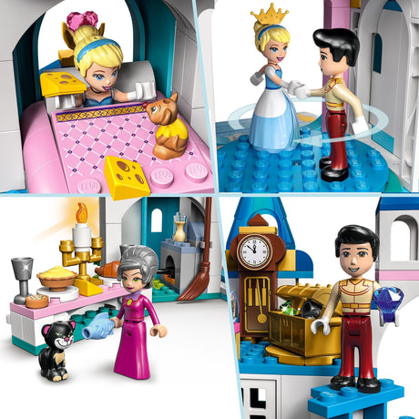 Lego Disney Princess - Zamek Kopciuszka i zabawka konstrukcyjna przystojnego księcia (43206)