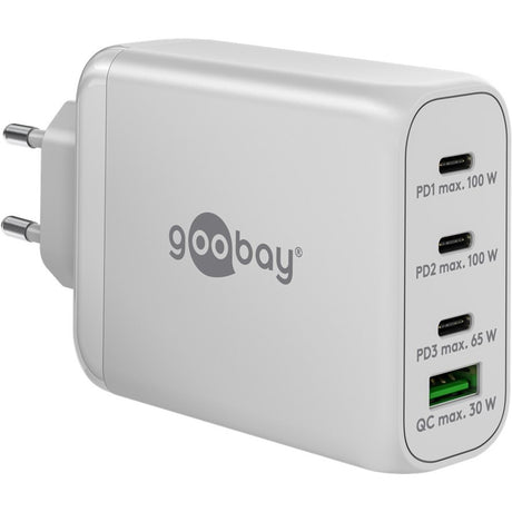 Szybka ładowarka wieloportowa Goobay USB-C PD (100 W) (biała)