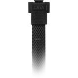 Kabel Sharkoon sata iii z rękawem 90° (czarny, 0,6 m)