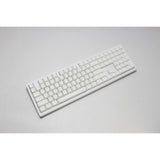 Ducky zero 6108 czysta biała mechaniczna klawiatura do gier rgb (biała, układ amerykański (qwerty), wiśnia mx2a czerwona, 100%, diody rgb, double-shot pbt, hot swap, 2,4 ghz | bluetooth | usb-c)
