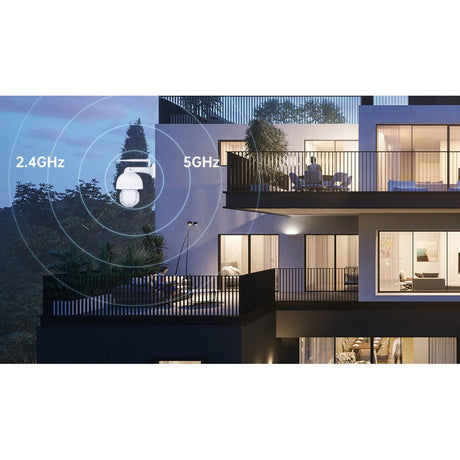 Foscam SD8P, dwuzakresowa zewnętrzna kamera bezpieczeństwa PTZ 4K 8MP WiFi (biała)