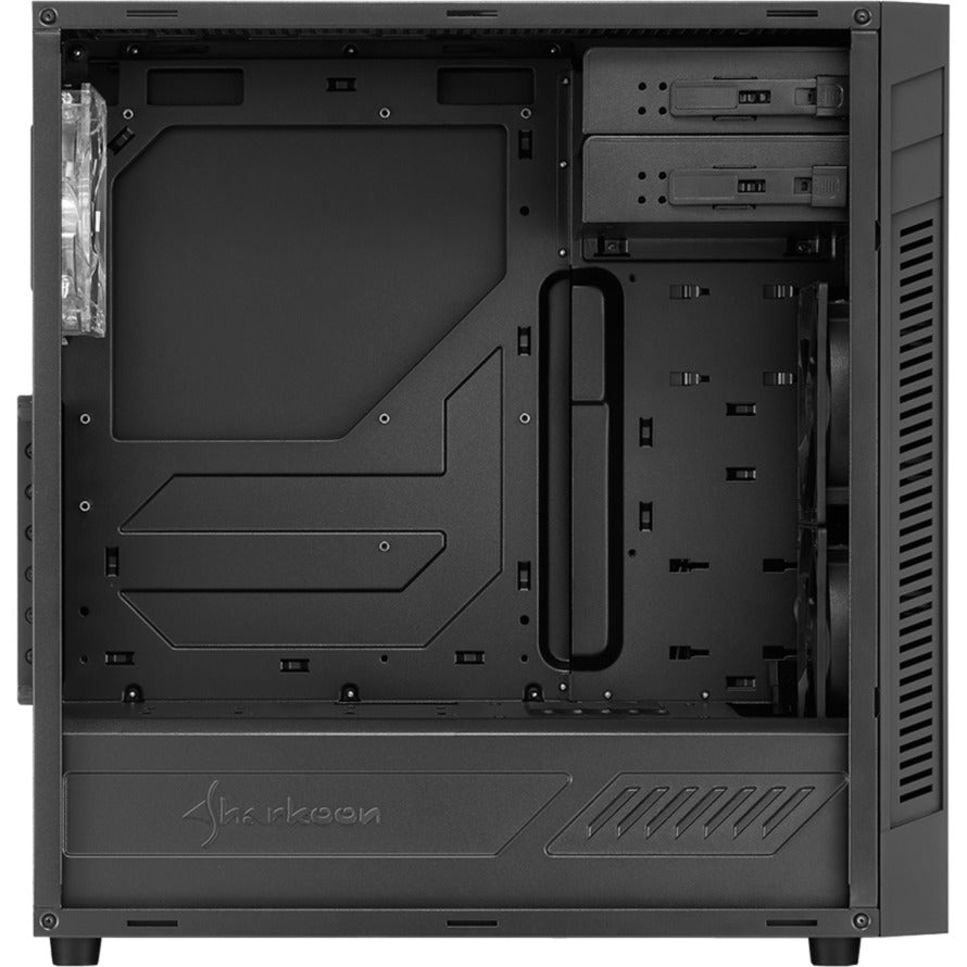 Obudowa midi tower Sharkoon s25-w (czarna | 2x USB-A | okienko)