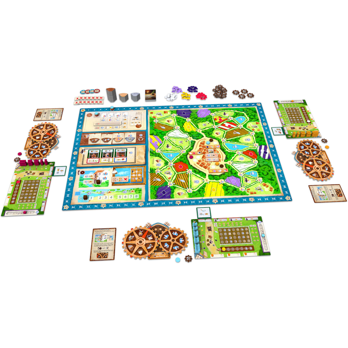 Kości planszowe Asmodee Windmill Valley - holenderska gra planszowa dla 1-4 graczy