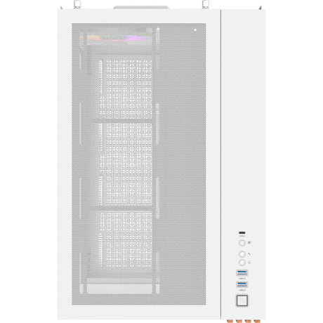 Obudowa Thermaltake View 380 ws argb Snow Midi Tower (biały kolor drewna | 2x USB-A | 1x USB-C | RGB | szkło hartowane)
