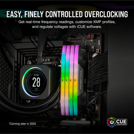 Corsair vengeance rgb 32 gb ddr5-6000 (2x 16 gb) werkgeheugen (zwart, cmh32gx5m2d6000z38, expo)