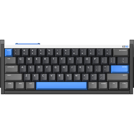 Klawiatura do gier z przełącznikiem magnetycznym Iqunix ez60 (czarna, układ amerykański (qwerty), gateron magnetyczny jade pro, 60%, rgb, klawisze pbt z podwójnym strzałem)