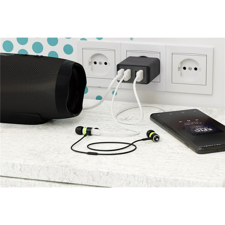 Goobay 4-kierunkowa ładowarka USB (30 W) (czarna)