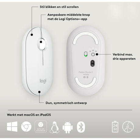 Logitech pebble mysz 2 m350s (biała)
