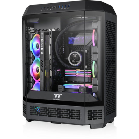 Thermaltake the tower 600 obudowa midi tower (czarna | 4x USB-A | 1x USB-C | szkło hartowane)