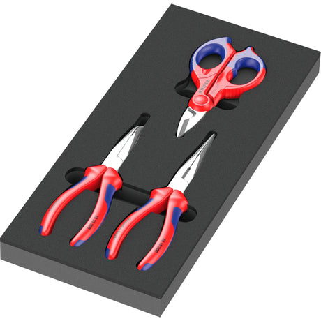 Wkładka z pianki gumowej Wera 9781 z zestawem szczypiec Knipex 2, 3-częściowy - 05150181001