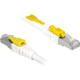 Delock kabel krosowy rj-45 bezpieczny kat.6a (biały, 85331, 1 metr)