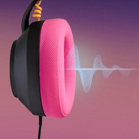Przewodowy zestaw słuchawkowy do gier Powera Lucidsound LS10 — nauszny zestaw słuchawkowy do gier z logo Midnight (czarny różowy, Playstation 5, Playstation 4, Xbox Series X|s, Xbox One, PC, telefon komórkowy)