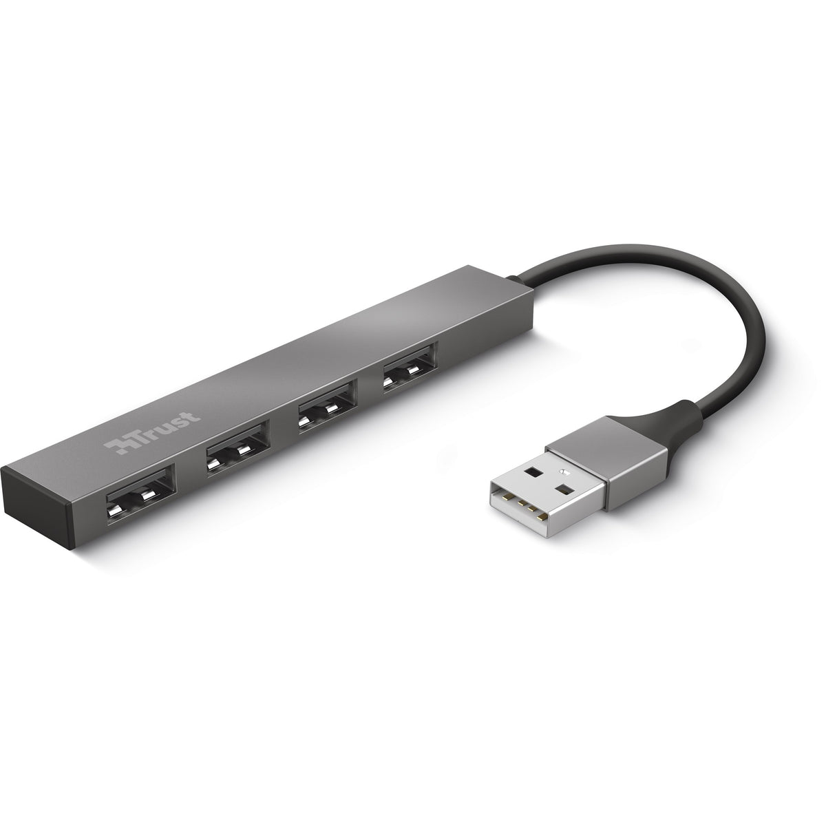 Trust Halyx aluminiowy 4-portowy koncentrator mini USB Hub USB (aluminium)