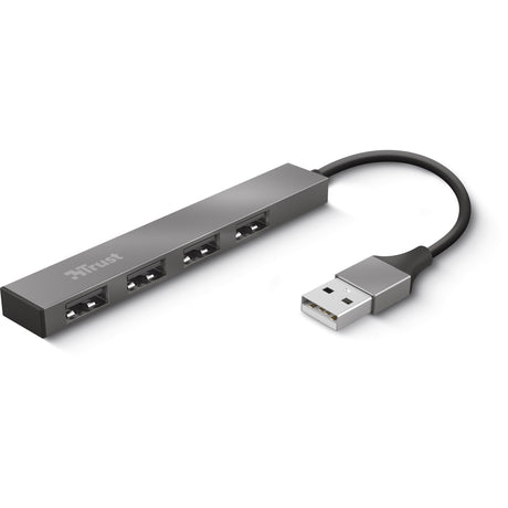Trust Halyx aluminiowy 4-portowy koncentrator mini USB Hub USB (aluminium)