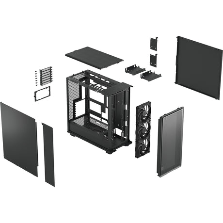 Solidna obudowa Midi Tower Fractal Design Epoch XL (czarna | 2x USB-A | 1x USB-C)
