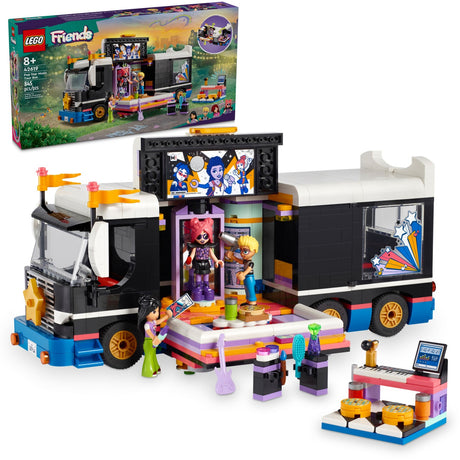 Lego friends — zabawka konstrukcyjna autobusu wycieczkowego z gwiazdami popu (42619)