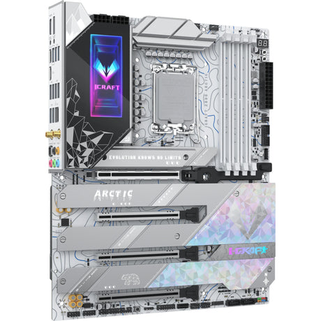 Płyta główna Maxsun MS-Icraft Z890 Arctic Socket 1851 (biała, RAID, 2,5 GB-LAN, WLAN, BT, dźwięk, ATX)