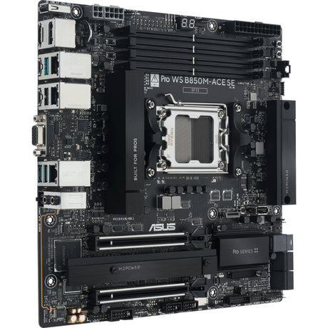 Asus pro ws b850m-ace se socket am5 moederbord (raid, 10gb-lan, sound, µatx)